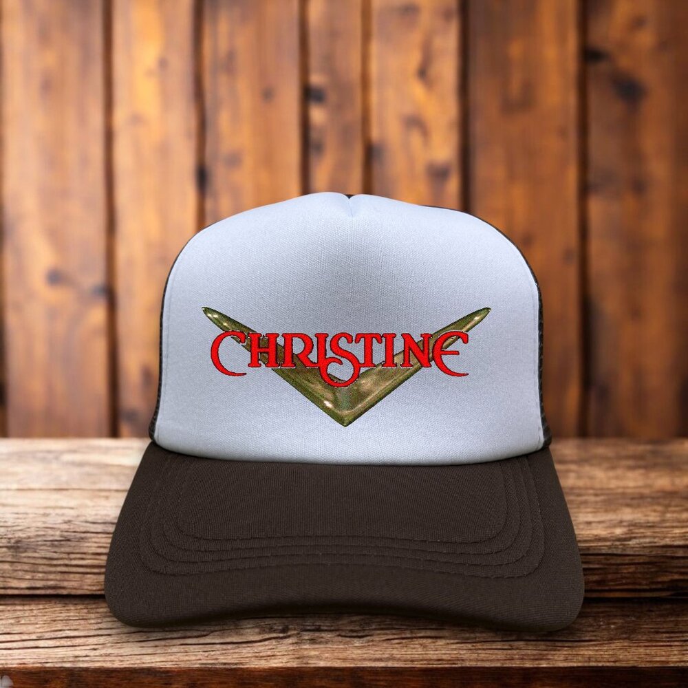 Christine Horror Movie Mens Trucker Hat Brown Snapback 1958 Plymouth Fury Cap